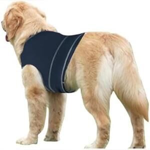NWT Uadonile Dog Anxiety Shirt Jacket Calming Vest, 2XL, Dark Blue